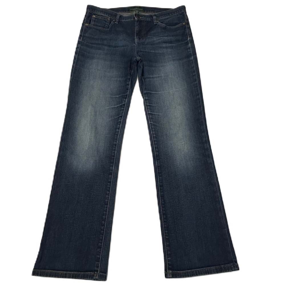 Lauren Jeans Co Womens Size 12 Mid‎ Rise Straight Classic Blue Preppy Heritage